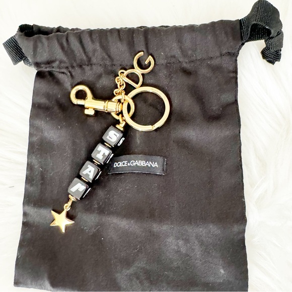 DOLCE & GABBANA Star Key Chain Gold Hardware Made in Italy - Picture 6 of 9